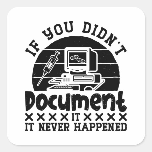 ICD-codering medische code als je geen document he Vierkante Sticker (Voorkant)