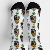 Ice Age Mammoth Sabertooth Tiger Pattern Design Sokken (Top)