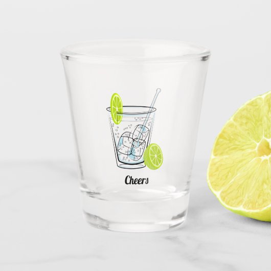 Ice and a Slice Shot Glas (Voorkant)