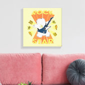 Ice Bear - Rock Star Canvas Afdruk (Insitu (Woonkamer))