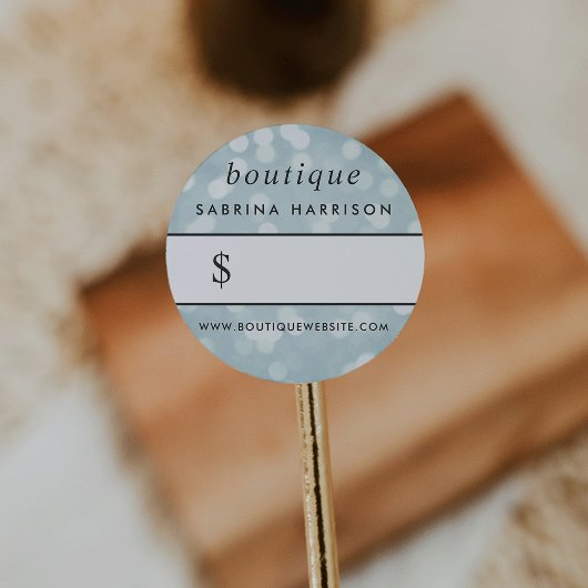 Ice Blue Bokeh | Boutique Prix Sticker