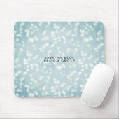 Ice Blue Bokeh-lampjes | Gepersonaliseerd Muismat (Met muis)