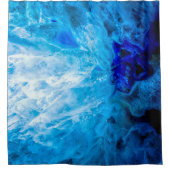 Ice Blue Crystal Gem Gemstone Agate Quartz Douchegordijn (Voorkant)
