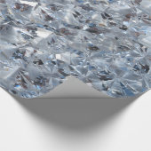 Ice Blue Diamond Crystals Style Cadeaupapier (Hoek)