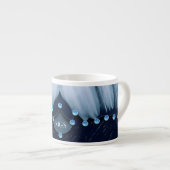 Ice Blue Diamonds en Feathers Espresso Kop (Voorkant rechts)