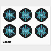 Ice Blue en Black Sneeuwvlok Stickers (Vel)