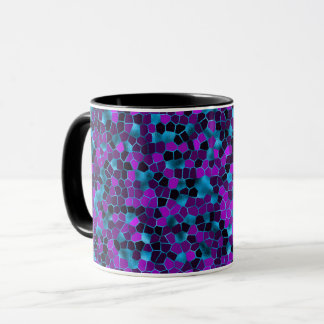 Ice Blue en Violet Shatter Mok
