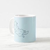 Ice Blue Golden Retriever Dog Mom Mug (Devant gauche)