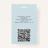 Ice Blue Grey Black Marmer Achtergrond Badge (Achterkant)