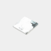 Ice Blue Grey Black Marmer Achtergrond Post-it® Notes (Schuin)