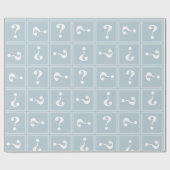 Ice blue mysterie cadeaupapier (Vlak)