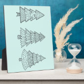 Ice blue pastel elegant stijlvolle kerstbomen fotoplaat (Zijkant)