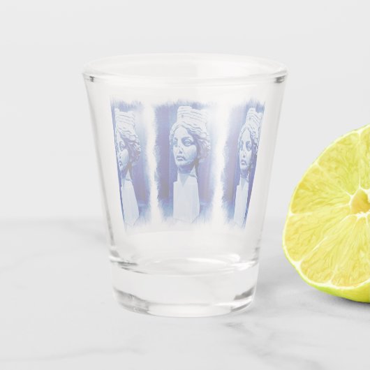 Ice Blue scture Shot Glas (Achterkant)