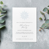 Ice Blue Sneeuwvlok Kerstmis Feest Kaart