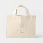 Ice Blue Sneeuwvlok Winter Bruiloft Bruidsmeisje Mini Tote Bag (Voorkant)