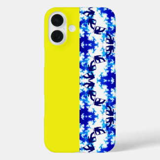 Ice Blue Snowboarder Sky Yellow Snowboarding Sport iPhone 16 Plus Hoesje