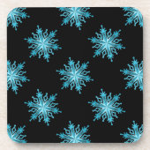 Ice Blue Snowflake Dessous de verre de vacances (Devant)