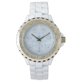 Ice Blue Snowflake Horloge