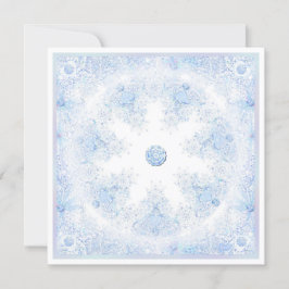 Ice Blue Snowflake Kaart