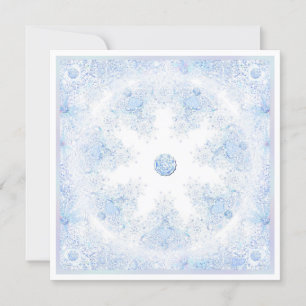 Ice Blue Snowflake Kaart