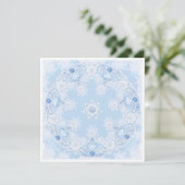 Ice Blue Snowflake Kaart (Staand voorkant)