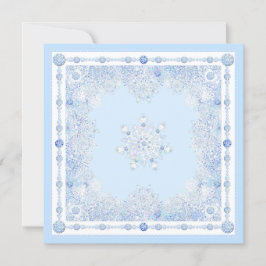Ice Blue Snowflake Kaart