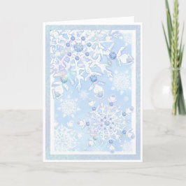 Ice Blue Snowflake Kaart