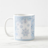 Ice Blue Snowflake Koffiemok (Links)