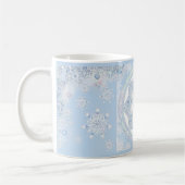 Ice Blue Snowflake Koffiemok (Links)