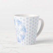 Ice Blue Snowflake Latte Mok (Rechterhoek)