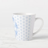 Ice Blue Snowflake Latte Mok (Rechts)