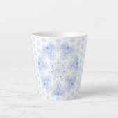 Ice Blue Snowflake Latte Mok (Voorkant)
