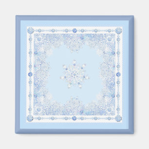 Ice Blue Snowflake Magneet