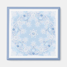 Ice Blue Snowflake Magneet