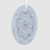 Ice Blue Snowflake Ornament (voorkant)