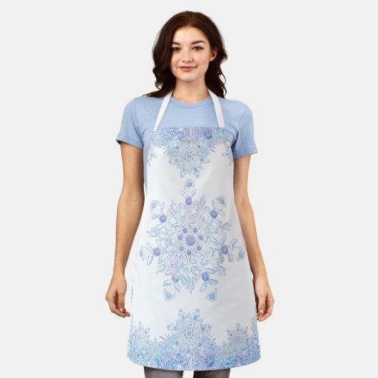 Ice Blue Snowflake Schort (Gedragen)