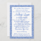 Ice Blue Snowflake Sweet 16 Invitation (Dos)