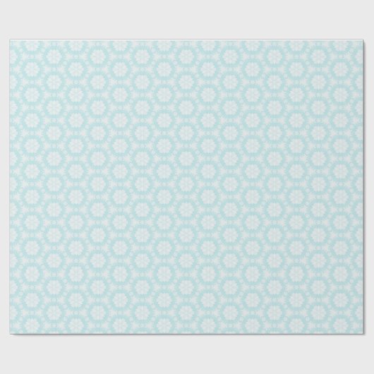 Ice Blue Snowflake Wrapping Paper Cadeaupapier (Vlak)