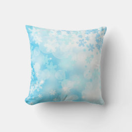 Ice Blue Snowflakes Kussen