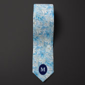 Ice Blue Winter Botanisch Stropdas