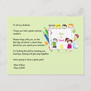 Ice Breaker Briefkaart van de leerling-Kind