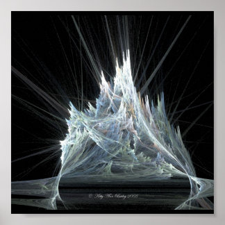 Ice Castle Fractal van Kat Ann Poster