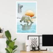 "ICE CHIEF" Polar Beer & totem Pole Art Poster (Thuiskantoor)