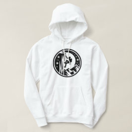 Ice Climber Scaling Cliff onder de nachtelijke hem Hoodie