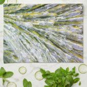 Ice Coated Pine Needles Winter Botanisch Theedoek (Gevouwen)