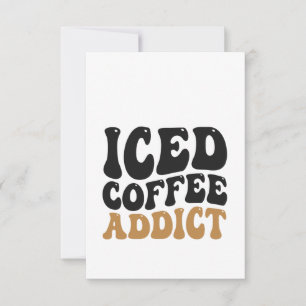 Ice Coffee Addict Funny caffeine Lover Gift Bedankkaart