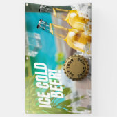 Ice Cold Beer Convenience Store-gasstation Spandoek (Verticaal)