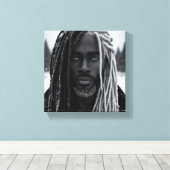 Ice Cold Black Power Stretched Canvas (Insitu (Houten vloer))