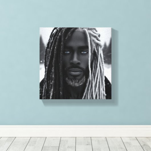 Ice Cold Black Power Stretched Canvas (Insitu (Houten vloer))