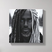 Ice Cold Black Power Stretched Canvas (Voorkant)